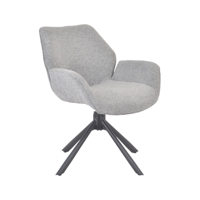 Chaise de salle à manger pivotante de style luxe minimaliste blanche
