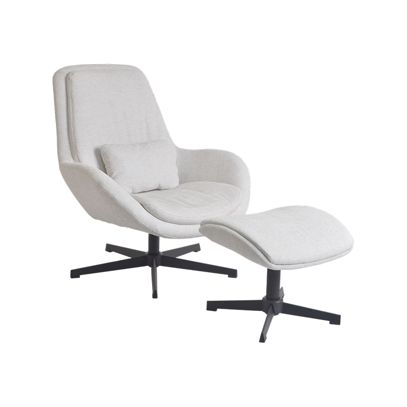 Fauteuil inclinable pivotant moderne avec repose-pieds