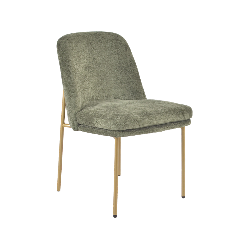 Chaise de salle à manger moderne en velours