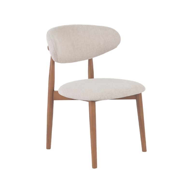 Chaise de salle à manger en bois sculptural moderne du milieu du siècle
