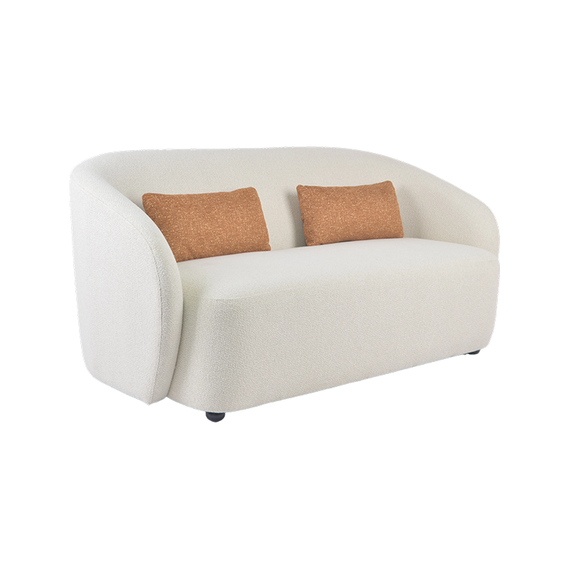 Canapé causeuse en tissu blanc