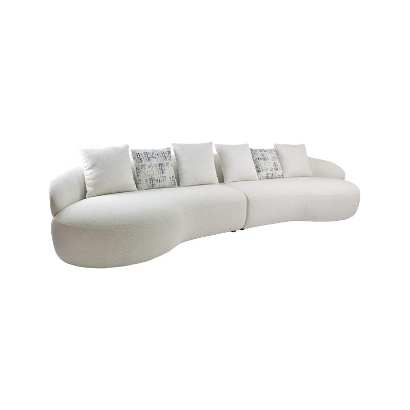 Grand canapé modulaire bi-tissu 