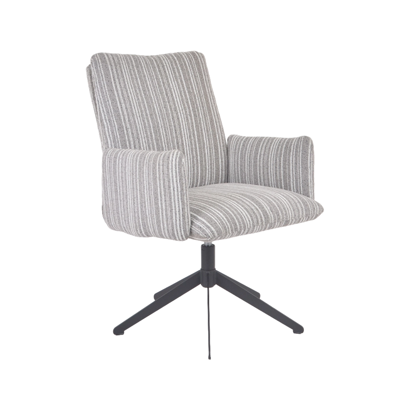 Fauteuil d'appoint pivotant rayé