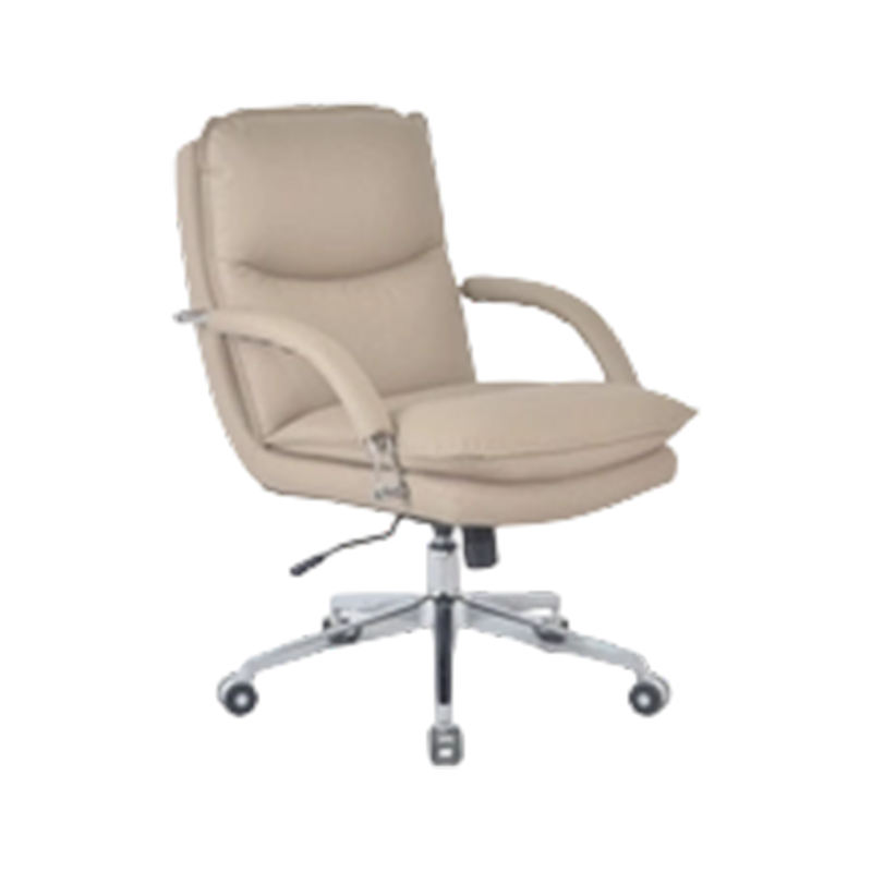 Fauteuil de direction en PU de haute technologie avec cadre chromé, siège large et profond et roulettes chromées