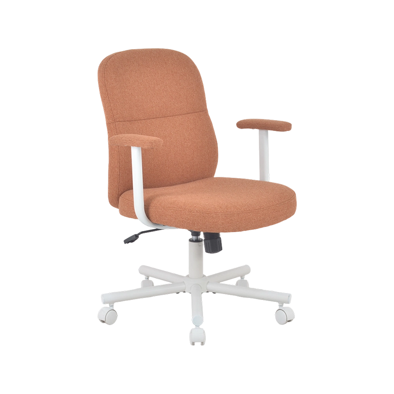 Chaise inclinable en tissu à verrouillage inclinable avec accoudoirs en acier rembourrés et base peinte en blanc