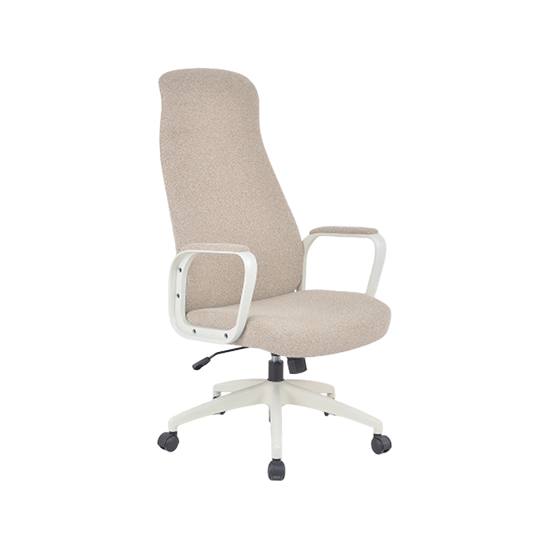 Chaise en tissu tissé Premium LAKE-120 avec accents blancs et plage de réglage élevée