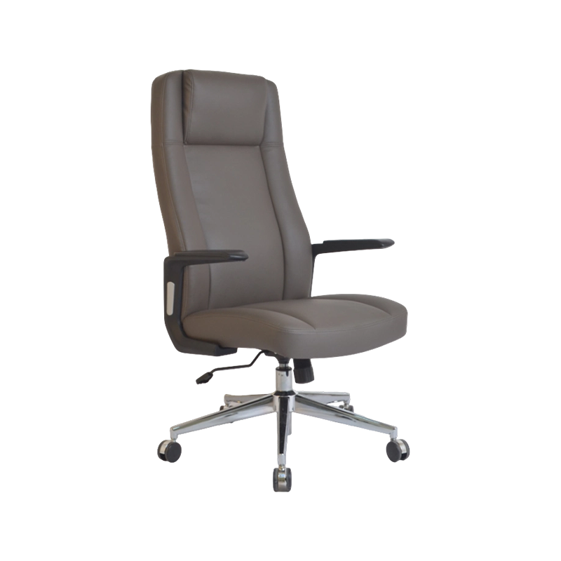 Fauteuil de direction en PU de haute technologie avec siège à ressorts ensachés et accents chromés