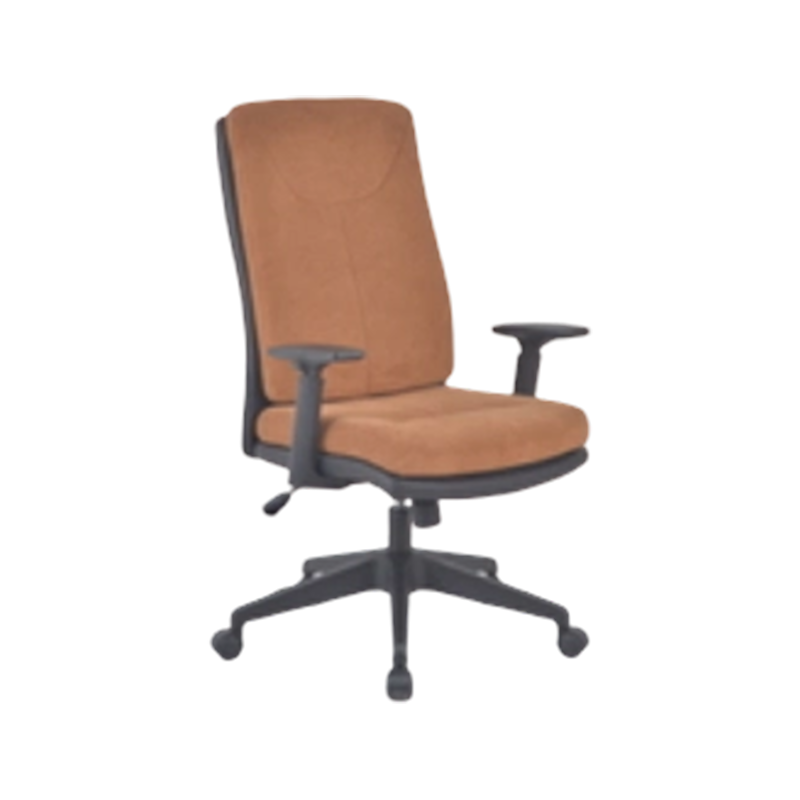 Chaise de bureau en tissu bicolore et PU avec accoudoirs rembourrés réglables en hauteur