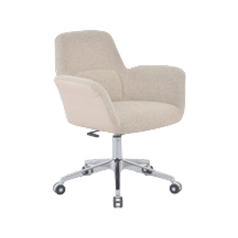Chaise de salle à manger rembourrée à hauteur réglable avec base chromée et siège en tissu-PU mélangé