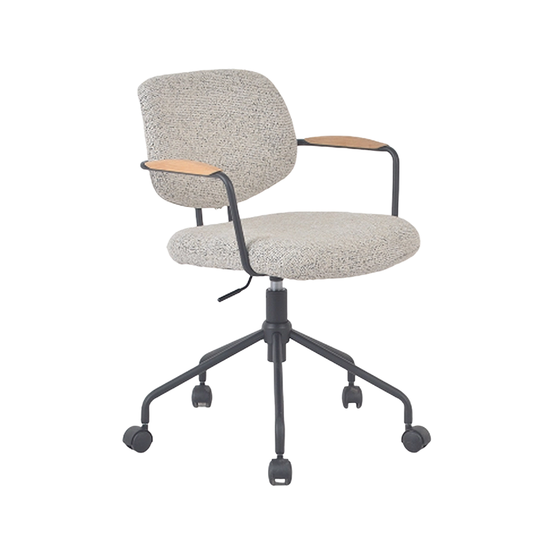 Chaise réglable sans accoudoirs en tissu MILAN de qualité supérieure avec profil minimal et base en acier noir
