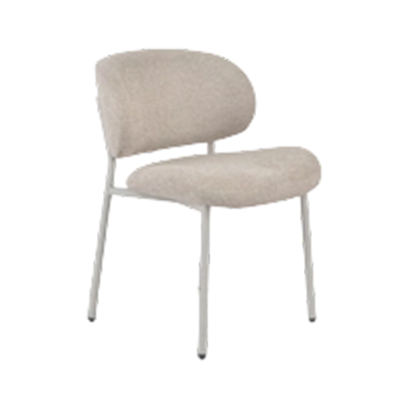 Chaise de salle à manger compacte en tissu à pieds gris avec base démontable pour les commandes volumineuses